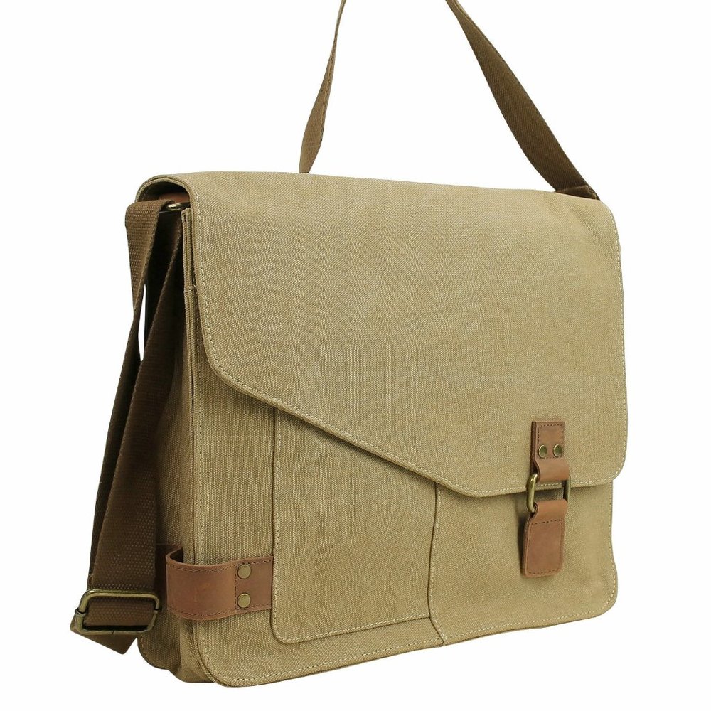14.5" Casual Canvas Laptop Messenger Bag CM87KK